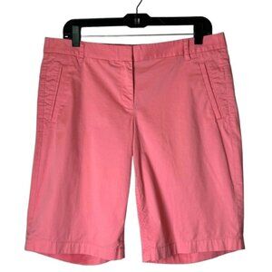 J‎ Crew Shorts Women Size 2 Pink Stretch Chino Bermuda Preppy Walking